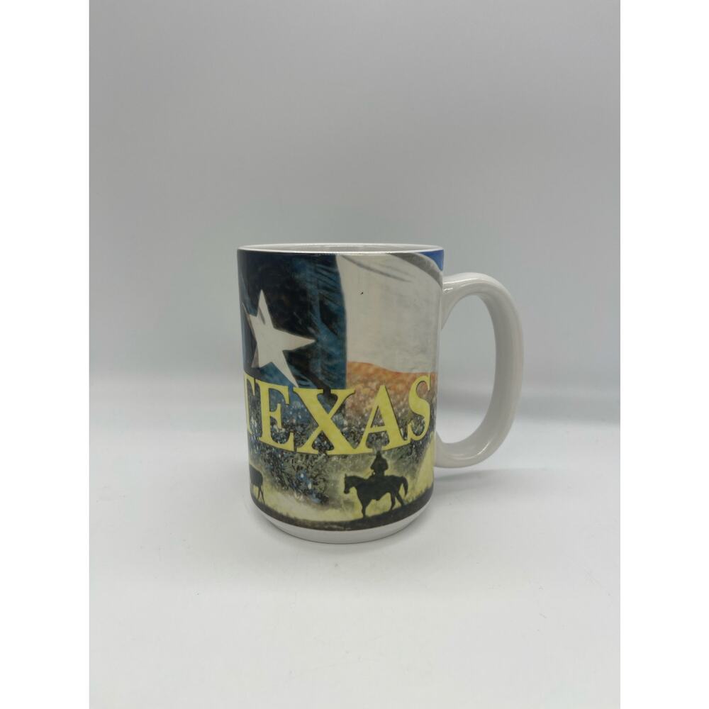 Texas Coffee Mug Cowboy Texas Flag